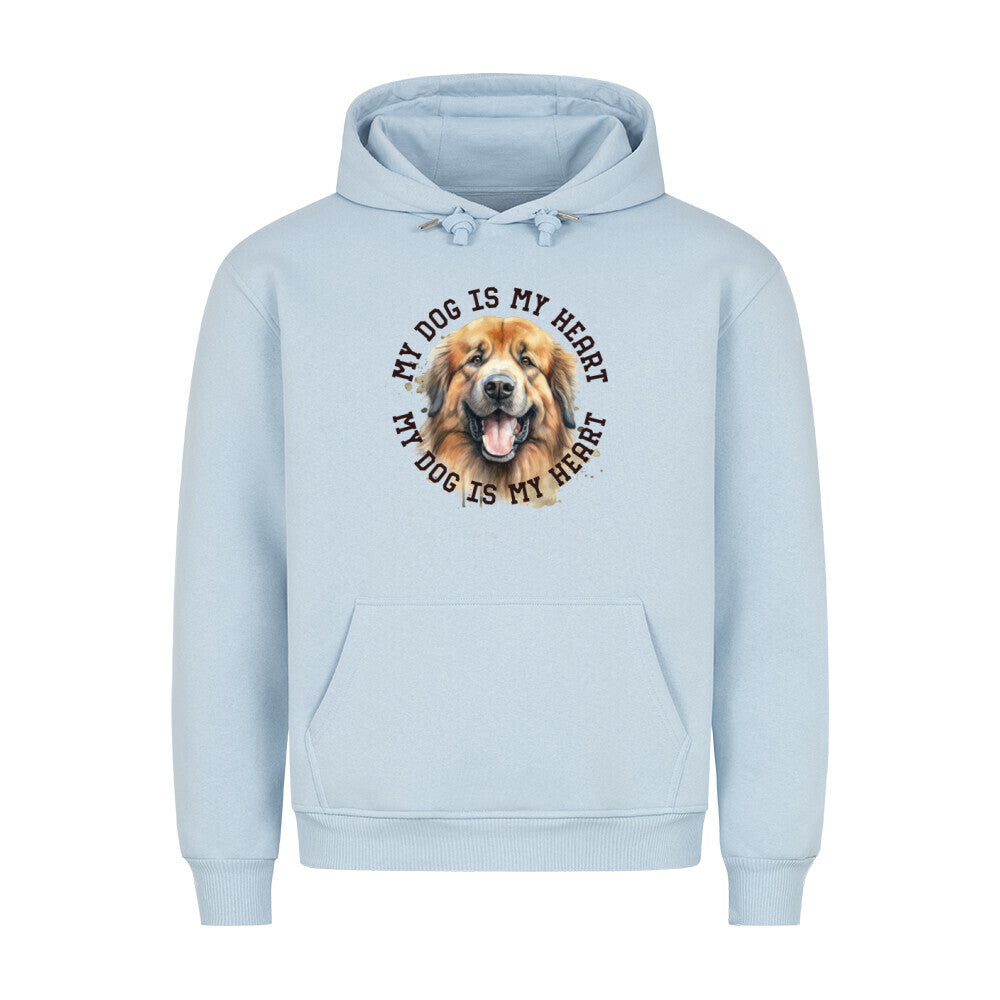 Premium Hoodie "Owtscharka HEART" Babyblau – hunde-shirt.de