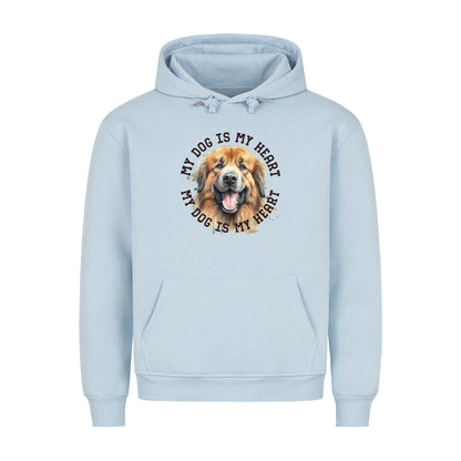 Premium Hoodie "Owtscharka HEART" Babyblau – hunde-shirt.de