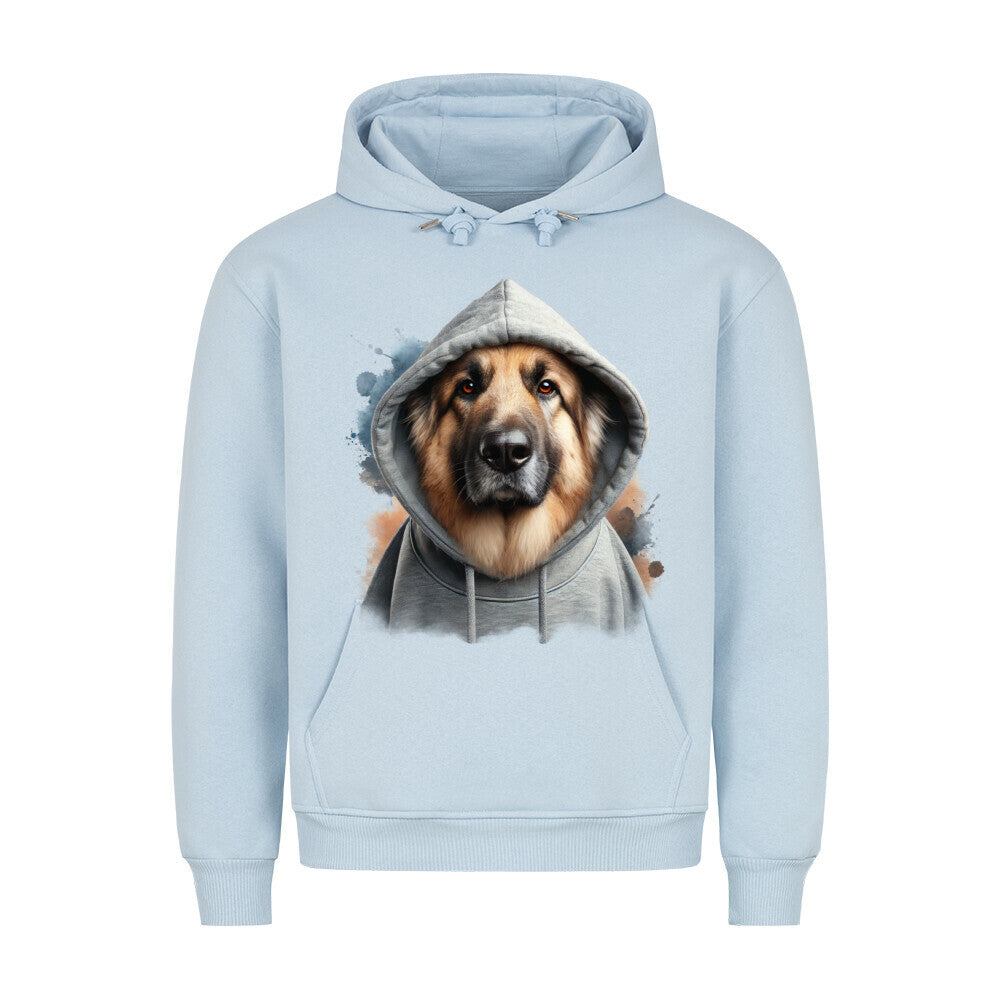 Premium Hoodie "Owtscharka Hooded" Babyblau – hunde-shirt.de