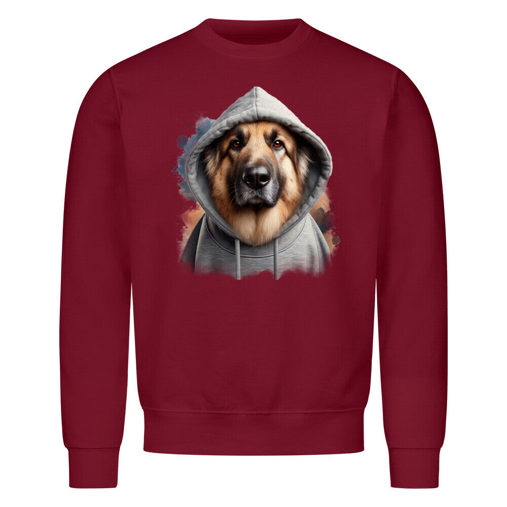 Premium Sweatshirt "Owtscharka Hooded" Burgunder – hunde-shirt.de