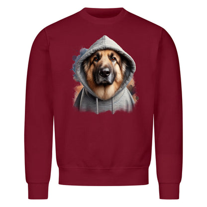 Premium Sweatshirt "Owtscharka Hooded" Burgunder – hunde-shirt.de