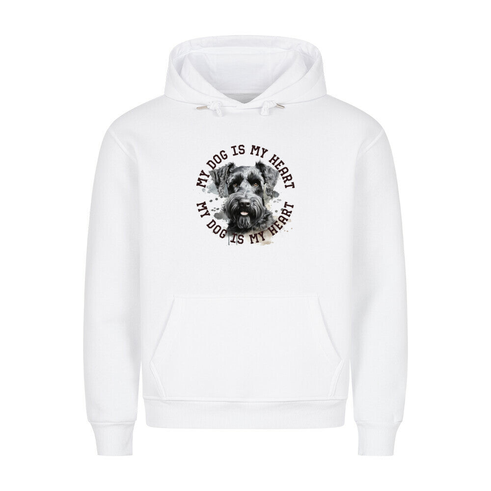 Premium Hoodie "Kerry Blue Terrier HEART" Weiß – hunde-shirt.de