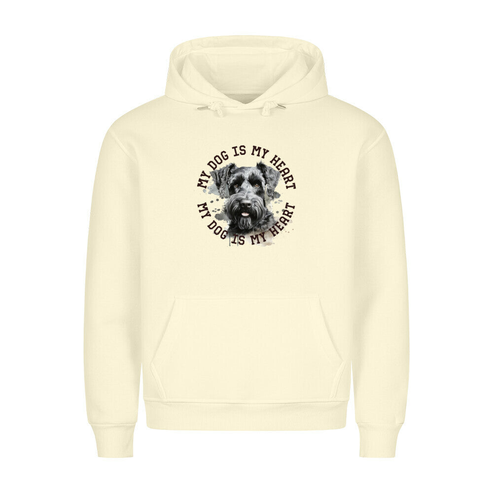 Premium Hoodie "Kerry Blue Terrier HEART" Beige – hunde-shirt.de