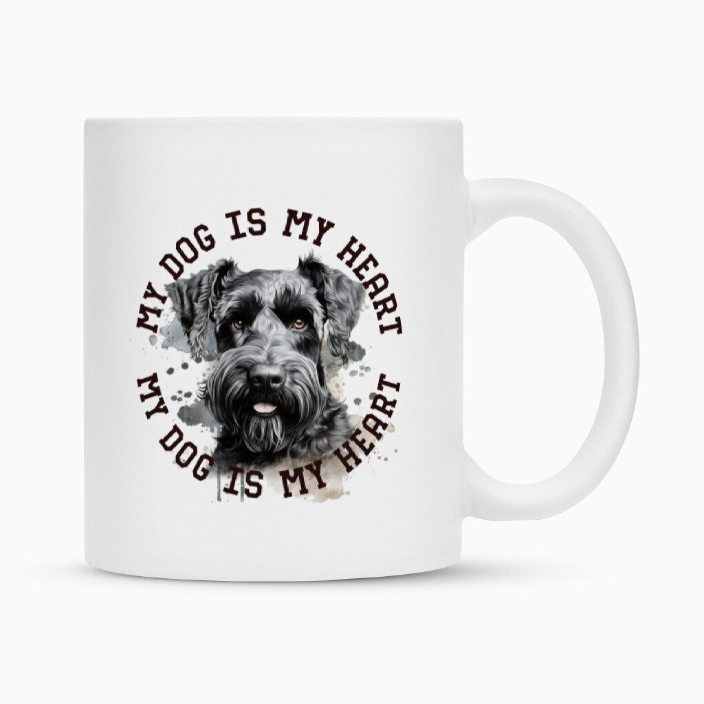 Tasse "Kerry Blue Terrier HEART" Weiß – hunde-shirt.de