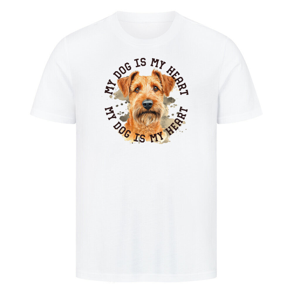 Premium T-Shirt "Irish Terrier HEART" Weiß – hunde-shirt.de