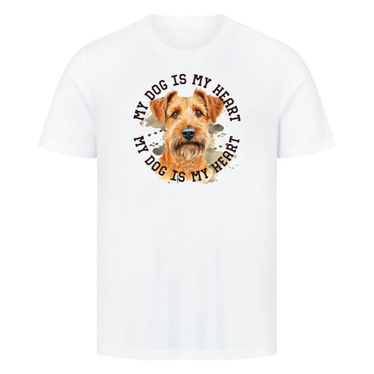 Premium T-Shirt "Irish Terrier HEART" Weiß – hunde-shirt.de