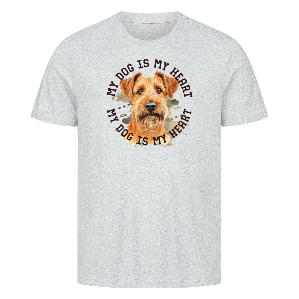 Premium T-Shirt "Irish Terrier HEART" Heather Grey – hunde-shirt.de