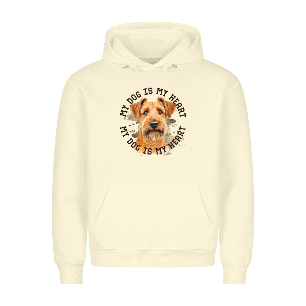 Premium Hoodie "Irish Terrier HEART" Beige – hunde-shirt.de