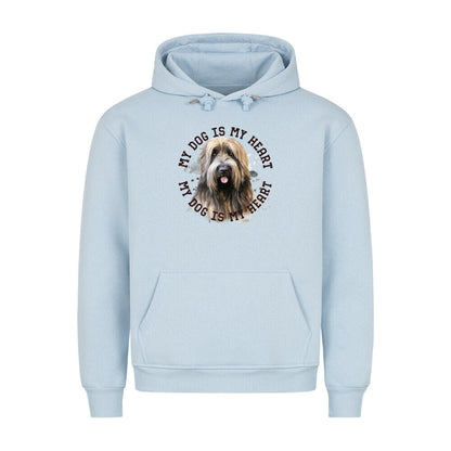 Premium Hoodie "Briard HEART" Babyblau – hunde-shirt.de