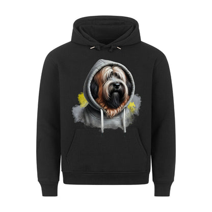 Premium Hoodie "Briard Hooded" Schwarz – hunde-shirt.de