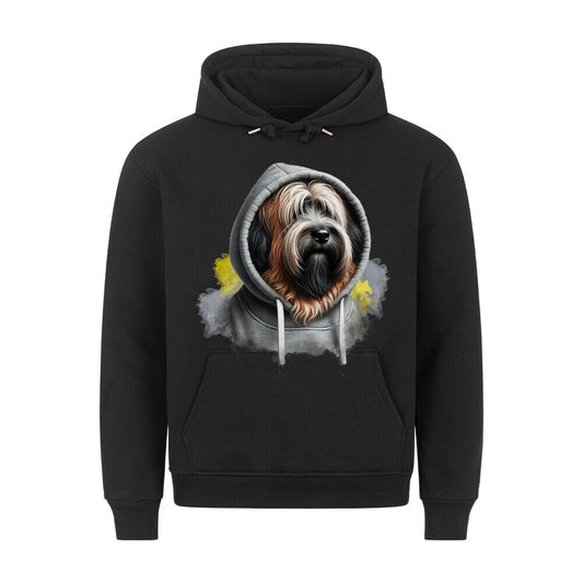 Premium Hoodie "Briard Hooded" Schwarz – hunde-shirt.de