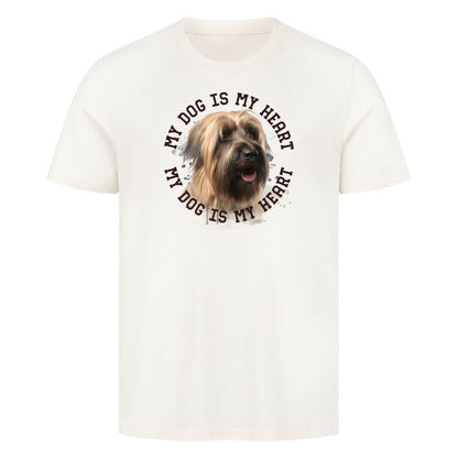 Premium T-Shirt "Briard HEART 2" Natural Raw – hunde-shirt.de