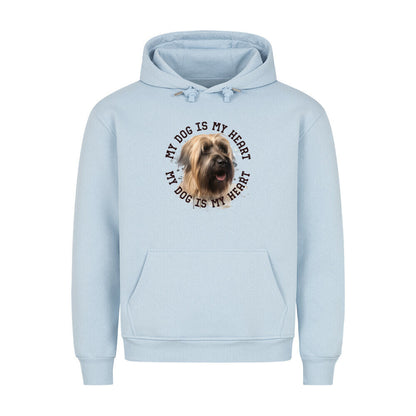 Premium Hoodie "Briard HEART 2" Babyblau – hunde-shirt.de