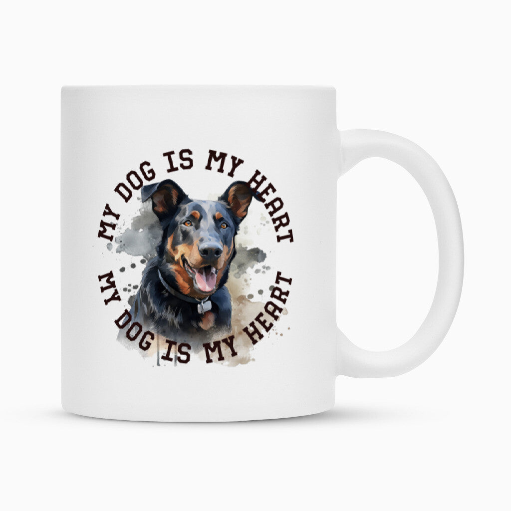 Tasse "Beauceron HEART" Weiß – hunde-shirt.de