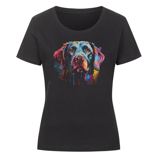 Premium Organic Damen-Shirt "Labrador ART" Schwarz – hunde-shirt.de