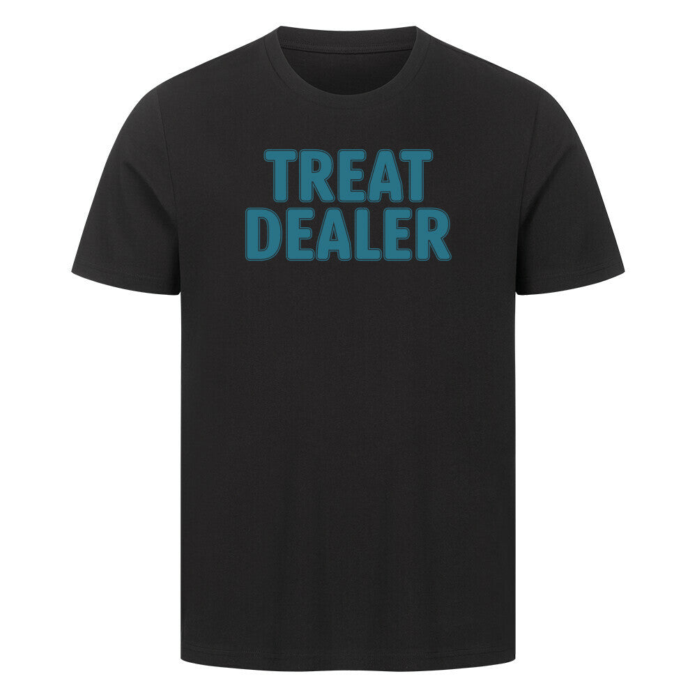 Premium T-Shirt "Treat Dealer" Schwarz – hunde-shirt.de