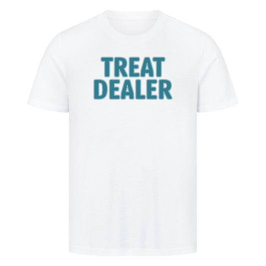 Premium T-Shirt "Treat Dealer" Weiß – hunde-shirt.de