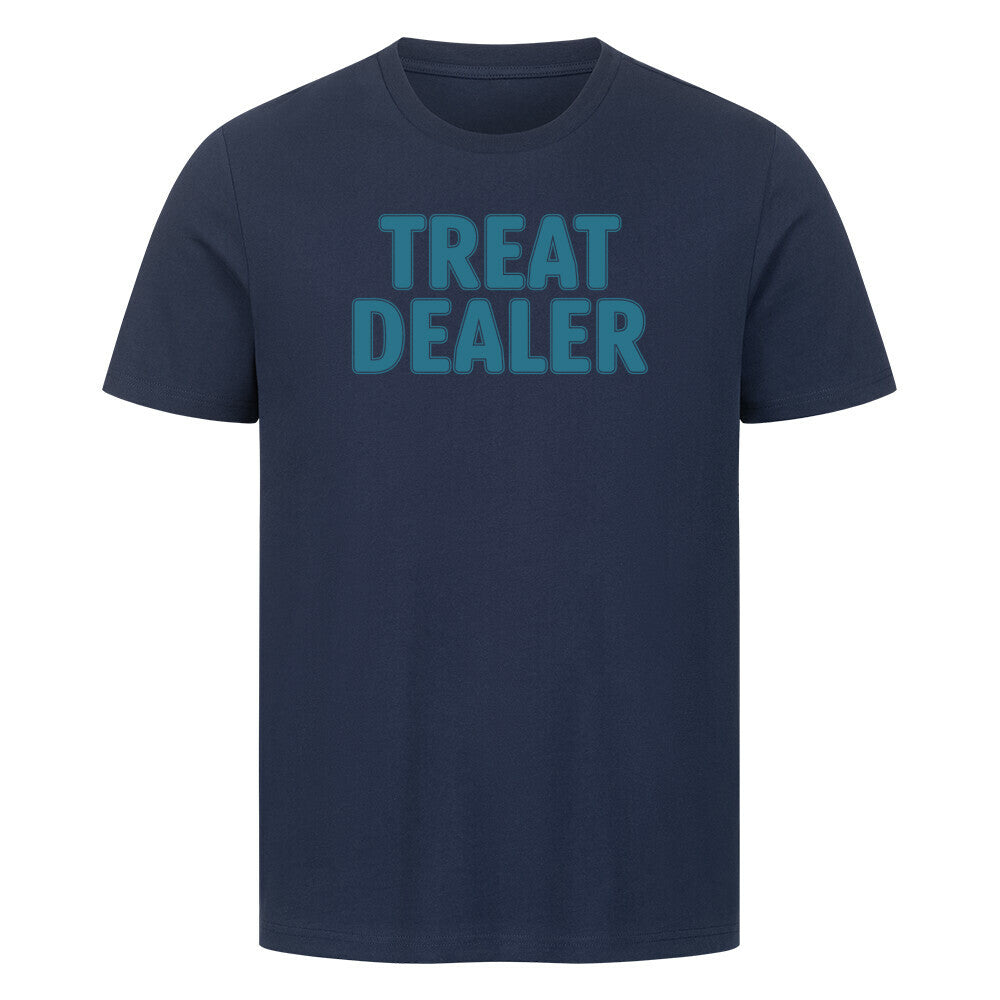Premium T-Shirt "Treat Dealer" French Navy – hunde-shirt.de