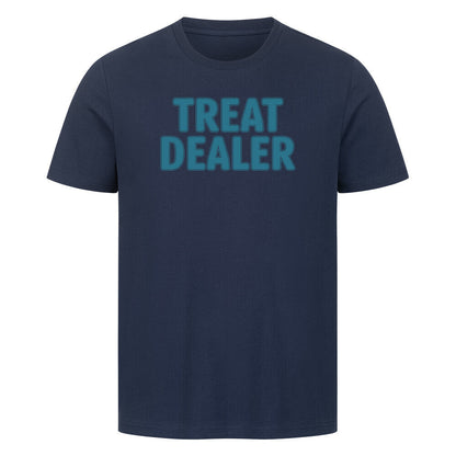 Premium T-Shirt "Treat Dealer" French Navy – hunde-shirt.de