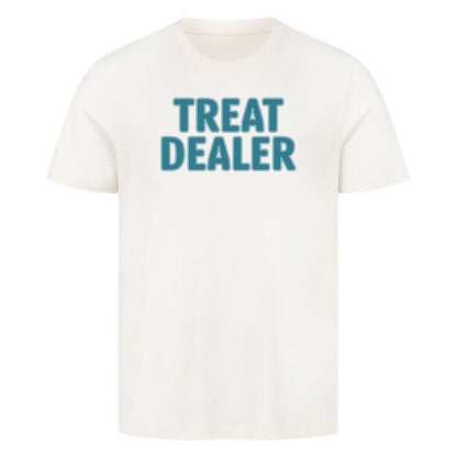 Premium T-Shirt "Treat Dealer" Natural Raw – hunde-shirt.de