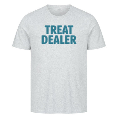 Premium T-Shirt "Treat Dealer" Heather Grey – hunde-shirt.de