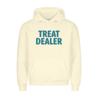 Premium Hoodie "Treat Dealer" Beige – hunde-shirt.de