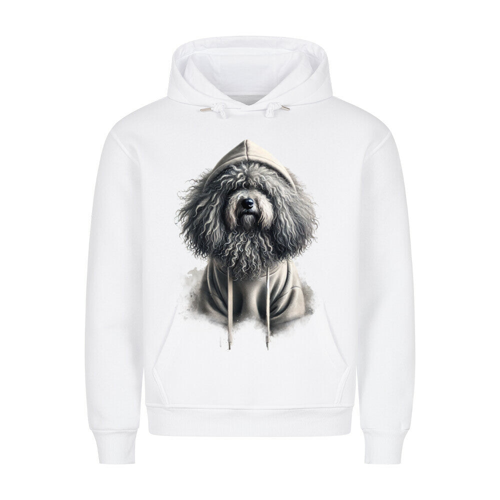 Premium Hoodie "Puli Hooded" Weiß – hunde-shirt.de