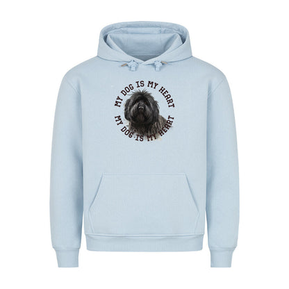 Premium Hoodie "Puli schwarz HEART" Babyblau – hunde-shirt.de