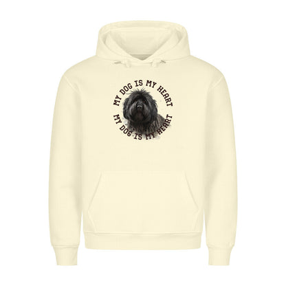 Premium Hoodie "Puli schwarz HEART" Beige – hunde-shirt.de