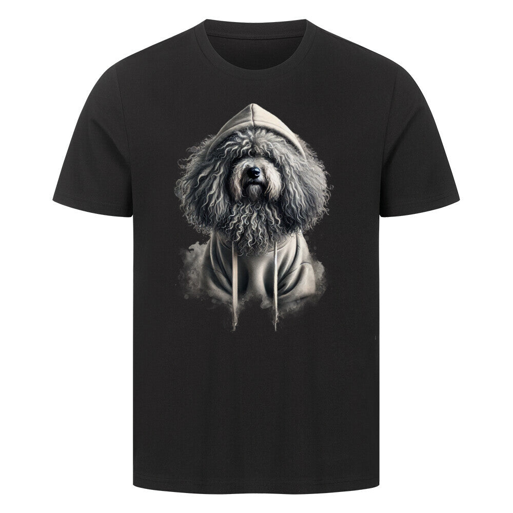 Premium T-Shirt "Puli Hooded Shirt" Schwarz – hunde-shirt.de