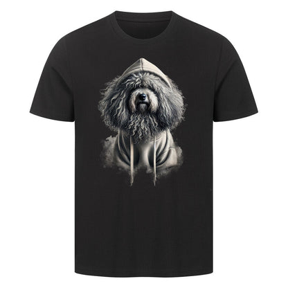 Premium T-Shirt "Puli Hooded Shirt" Schwarz – hunde-shirt.de
