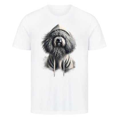 Premium T-Shirt "Puli Hooded Shirt" Weiß – hunde-shirt.de