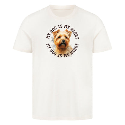 Premium T-Shirt "Norfolk Terrier HEART" Natural Raw – hunde-shirt.de
