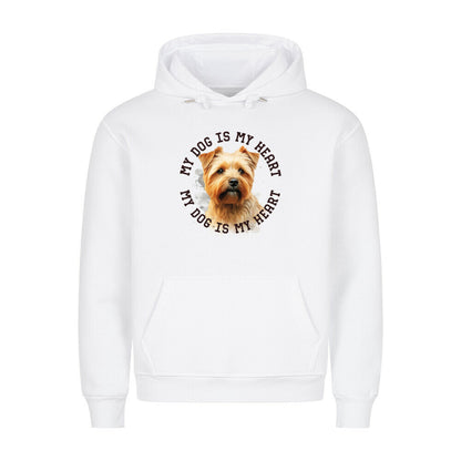 Premium Hoodie "Norfolk Terrier HEART" Weiß – hunde-shirt.de