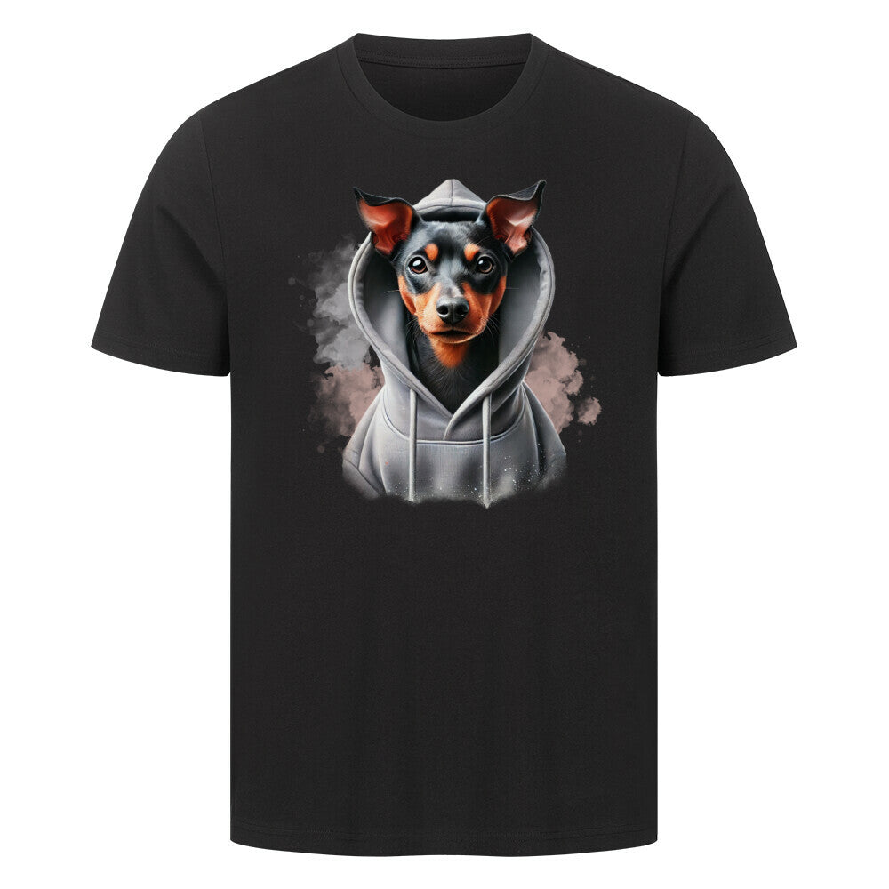 Premium T-Shirt "Manchester Terrier Hooded-Shirt" Schwarz – hunde-shirt.de
