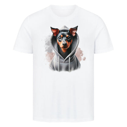 Premium T-Shirt "Manchester Terrier Hooded-Shirt" Weiß – hunde-shirt.de