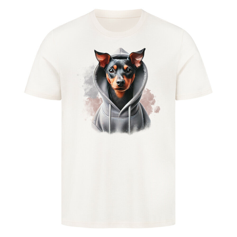 Premium T-Shirt "Manchester Terrier Hooded-Shirt" Natural Raw – hunde-shirt.de