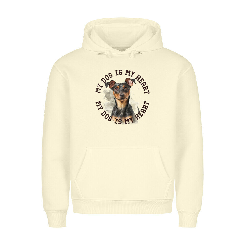 Premium Hoodie "Manchester Terrier HEART 2" Beige – hunde-shirt.de