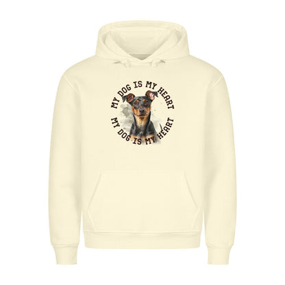 Premium Hoodie "Manchester Terrier HEART 2" Beige – hunde-shirt.de