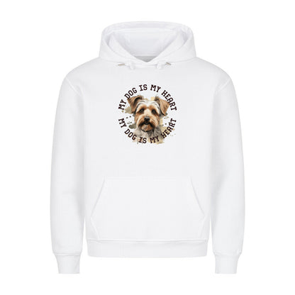 Premium Hoodie "Biewer Terrier HEART" Weiß – hunde-shirt.de