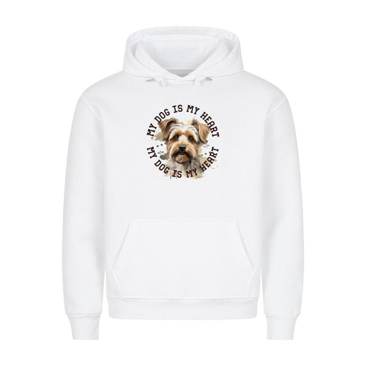 Premium Hoodie "Biewer Terrier HEART" Weiß – hunde-shirt.de
