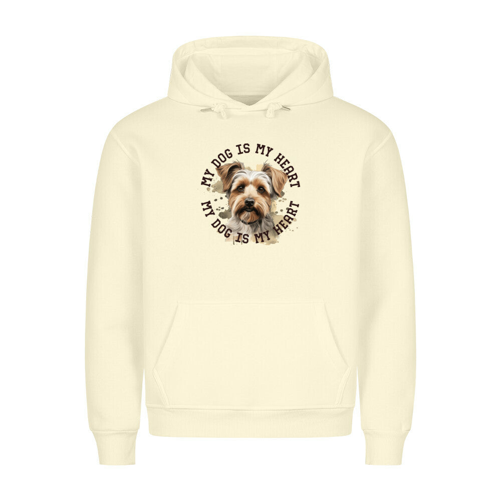 Premium Hoodie "Biewer Terrier HEART" Beige – hunde-shirt.de