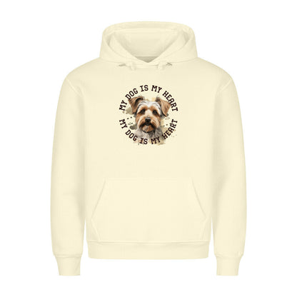 Premium Hoodie "Biewer Terrier HEART" Beige – hunde-shirt.de