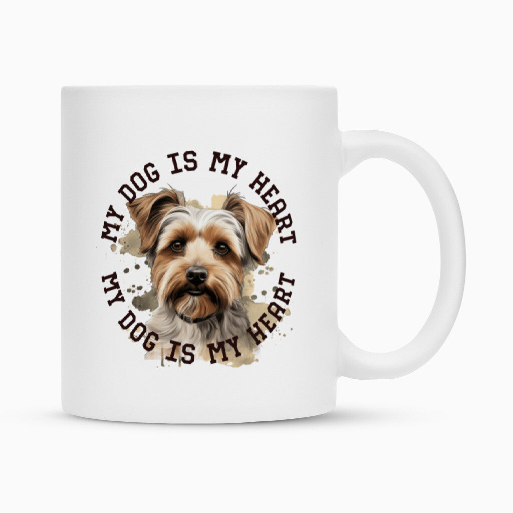 Tasse "Biewer Terrier HEART" Weiß – hunde-shirt.de