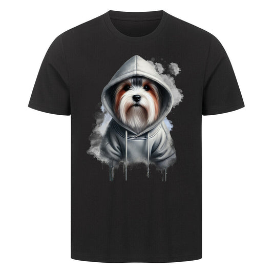 Premium T-Shirt "Biewer Terrier Hooded-Shirt" Schwarz – hunde-shirt.de
