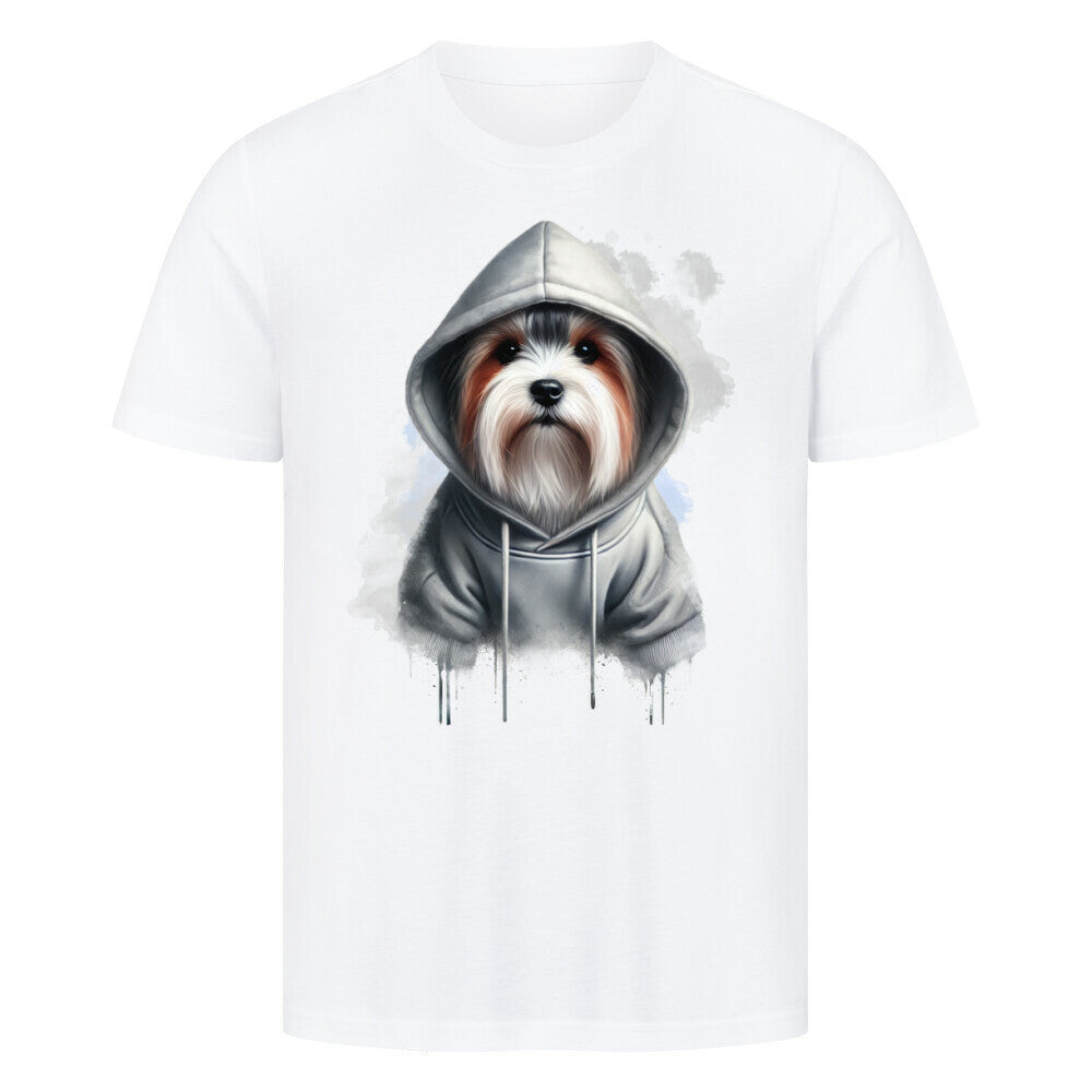 Premium T-Shirt "Biewer Terrier Hooded-Shirt" Weiß – hunde-shirt.de