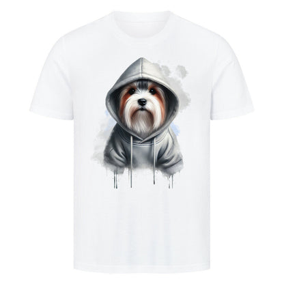 Premium T-Shirt "Biewer Terrier Hooded-Shirt" Weiß – hunde-shirt.de