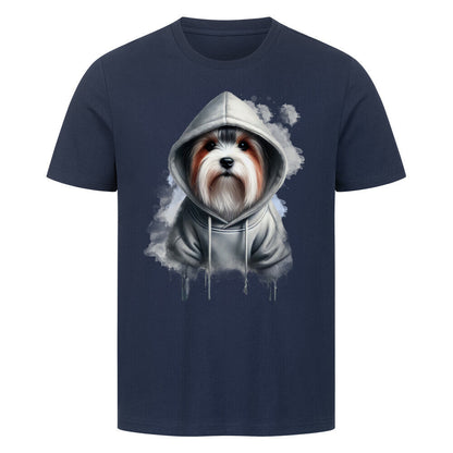 Premium T-Shirt "Biewer Terrier Hooded-Shirt" French Navy – hunde-shirt.de