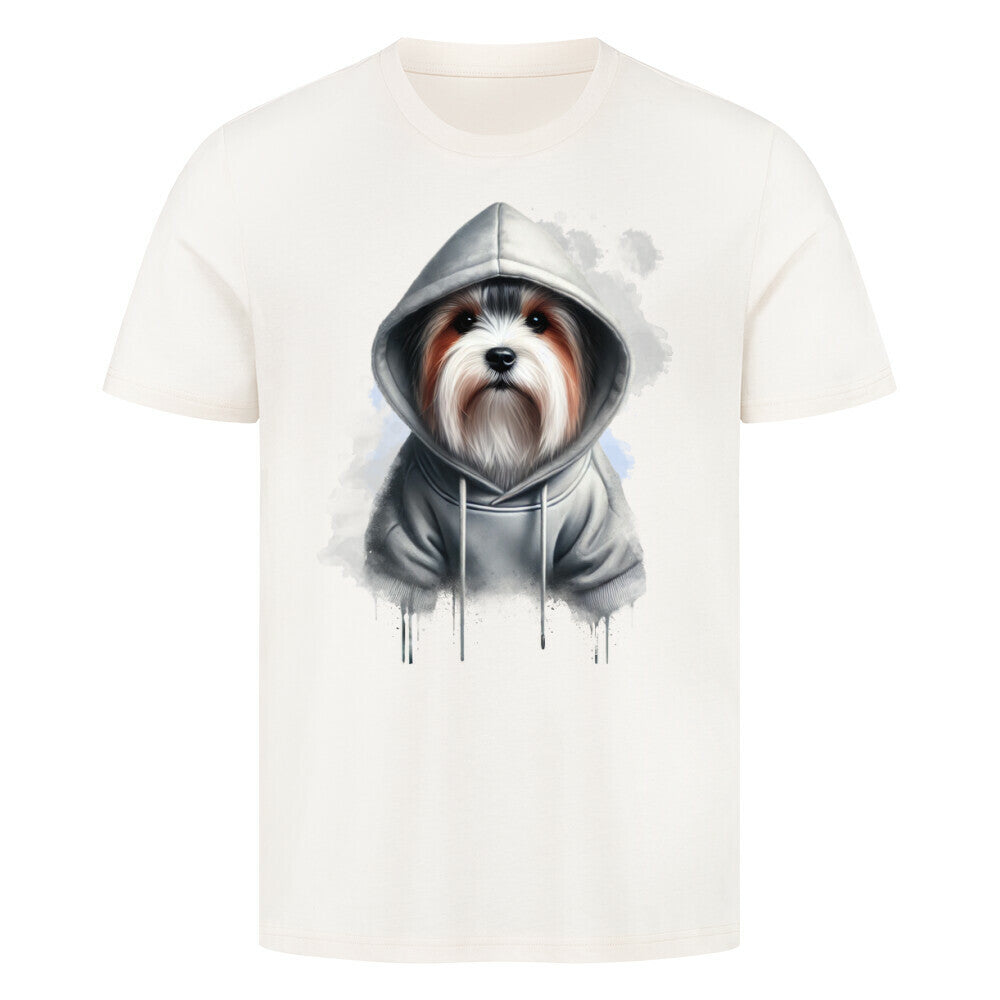 Premium T-Shirt "Biewer Terrier Hooded-Shirt" Natural Raw – hunde-shirt.de