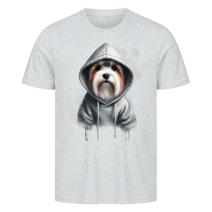 Premium T-Shirt "Biewer Terrier Hooded-Shirt" Heather Grey – hunde-shirt.de
